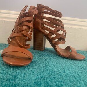 Light Brown Sandal Block Heels